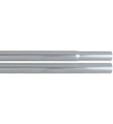 1" Diameter Silver Aluminum Pole Swedged Replacement Section